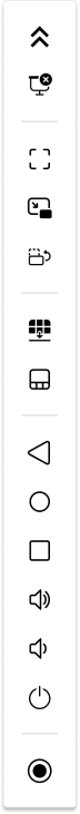 Screenshot of the toolbar, which includes buttons like home, back, and recent apps